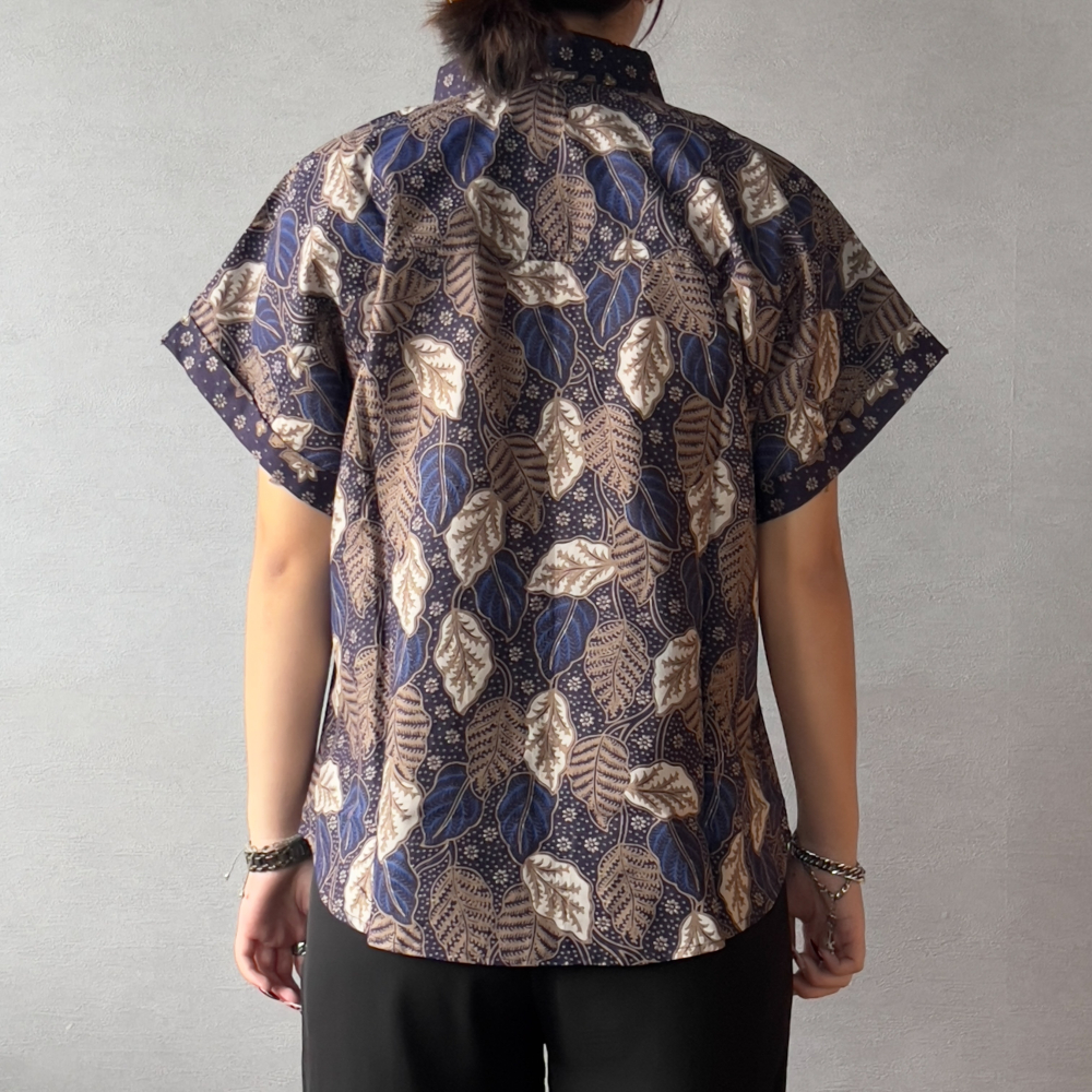 【INBATIC】MIRA - Blue Leaves 藍葉 - Batik Shirt 上衣-細節圖4