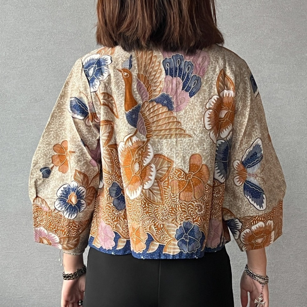 【INBATIC】YURA - BATIK OUTER 知性泡泡袖短外套 - Golden Blue 金藍-細節圖4