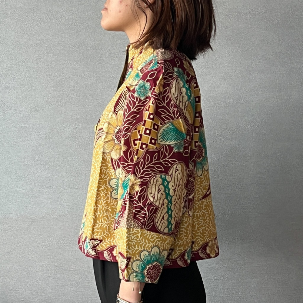 【INBATIC】YURA - BATIK OUTER 知性泡泡袖短外套 - Golden Red 金紅-細節圖4