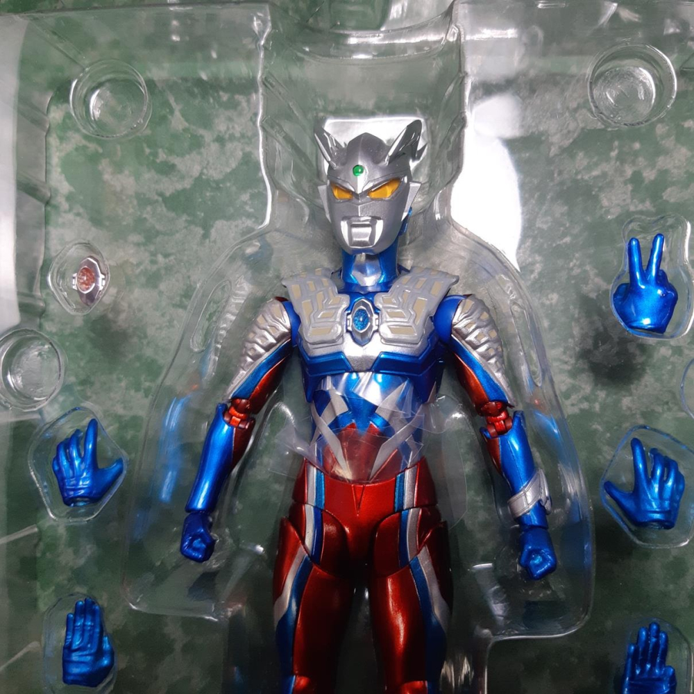 已拆擺 日版 SHF 魂商店限定 超人力霸王 傑洛 ZERO 賽羅 10周年 電鍍版 + 專用披風-細節圖4