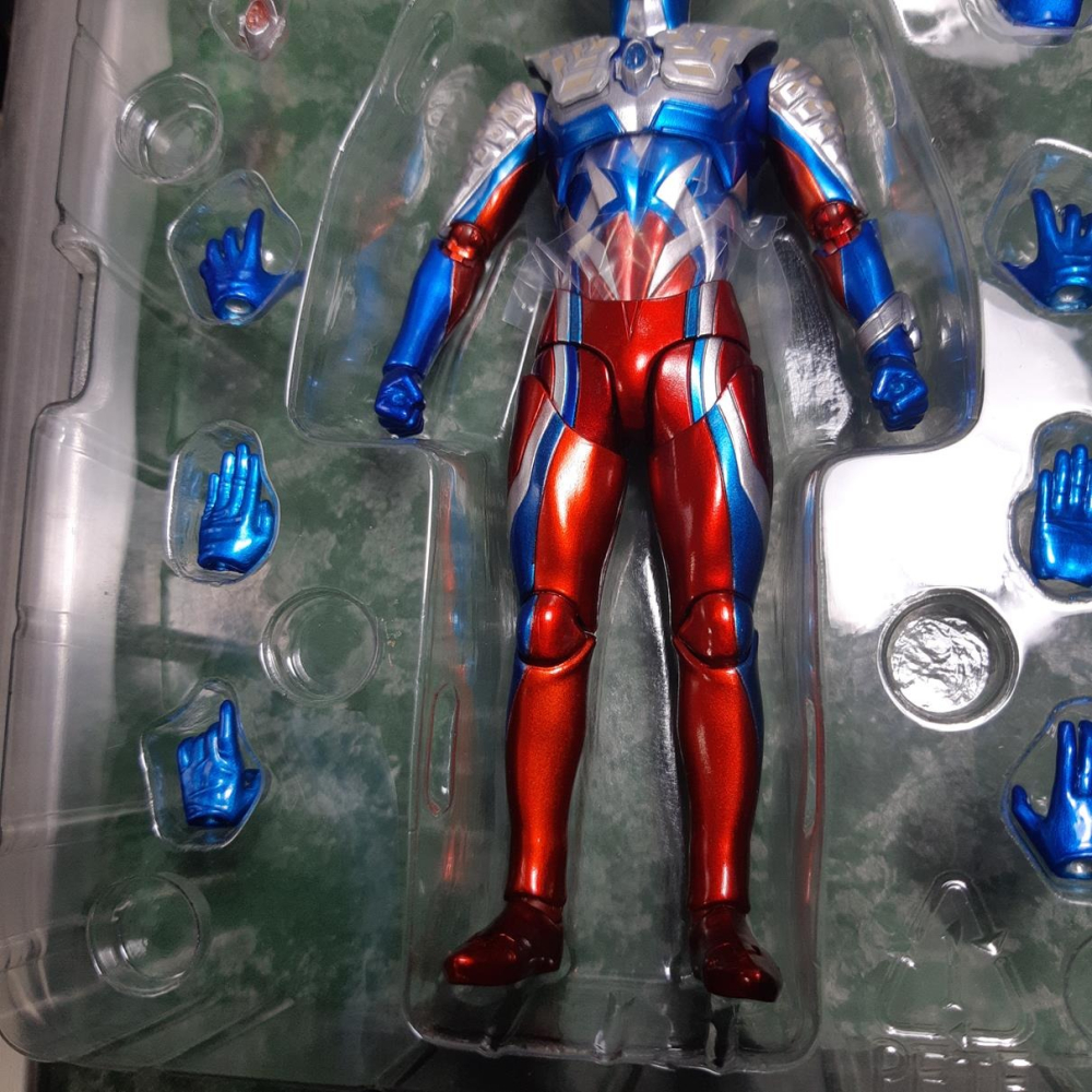 已拆擺 日版 SHF 魂商店限定 超人力霸王 傑洛 ZERO 賽羅 10周年 電鍍版 + 專用披風-細節圖5