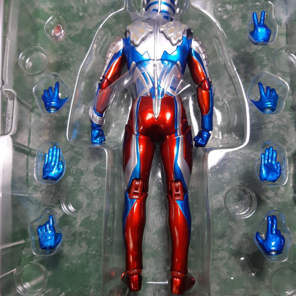 已拆擺 日版 SHF 魂商店限定 超人力霸王 傑洛 ZERO 賽羅 10周年 電鍍版 + 專用披風-細節圖7