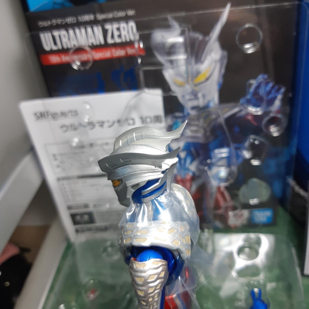 已拆擺 日版 SHF 魂商店限定 超人力霸王 傑洛 ZERO 賽羅 10周年 電鍍版 + 專用披風-細節圖8