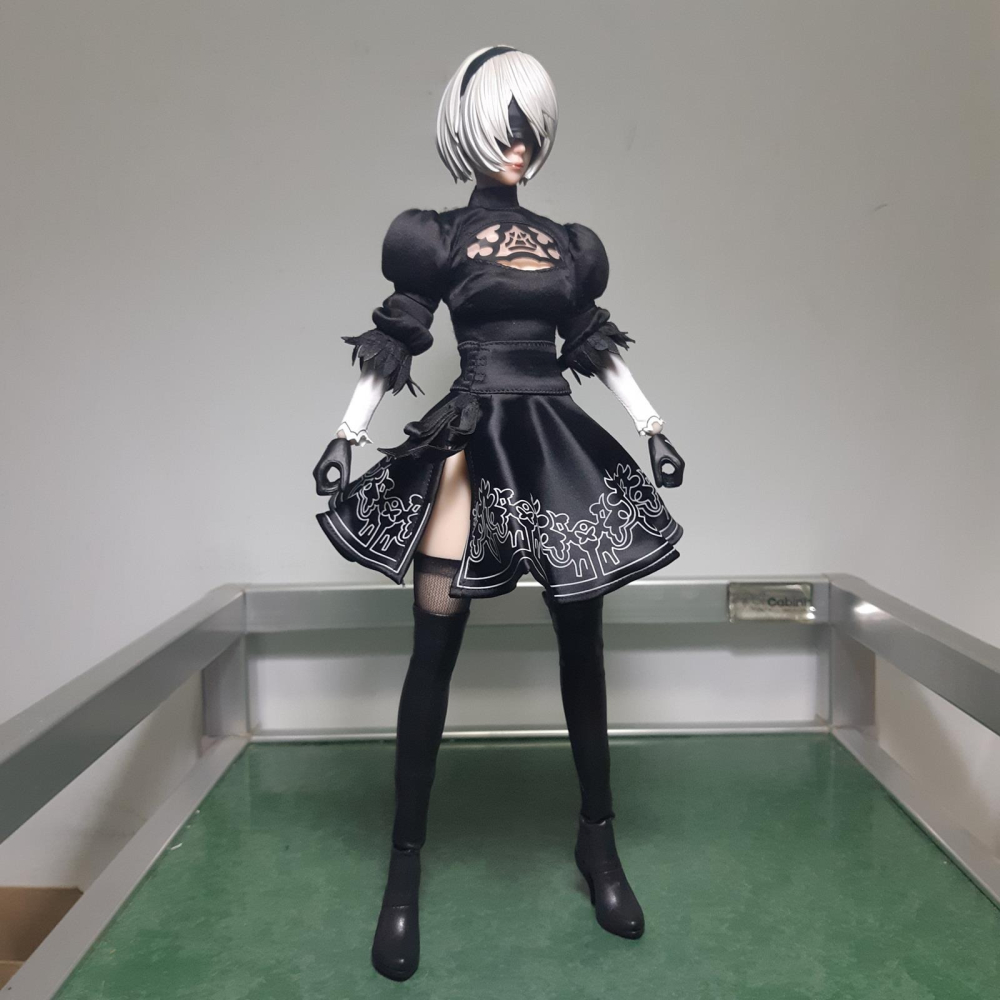 已拆 PLAY TOY 性感人形機器人 尼爾自動人形 2B P021 1/6 12吋 包膠可動人偶-細節圖4