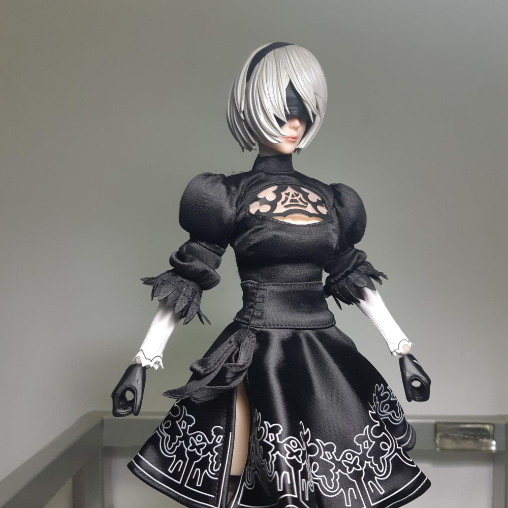 已拆 PLAY TOY 性感人形機器人 尼爾自動人形 2B P021 1/6 12吋 包膠可動人偶-細節圖7