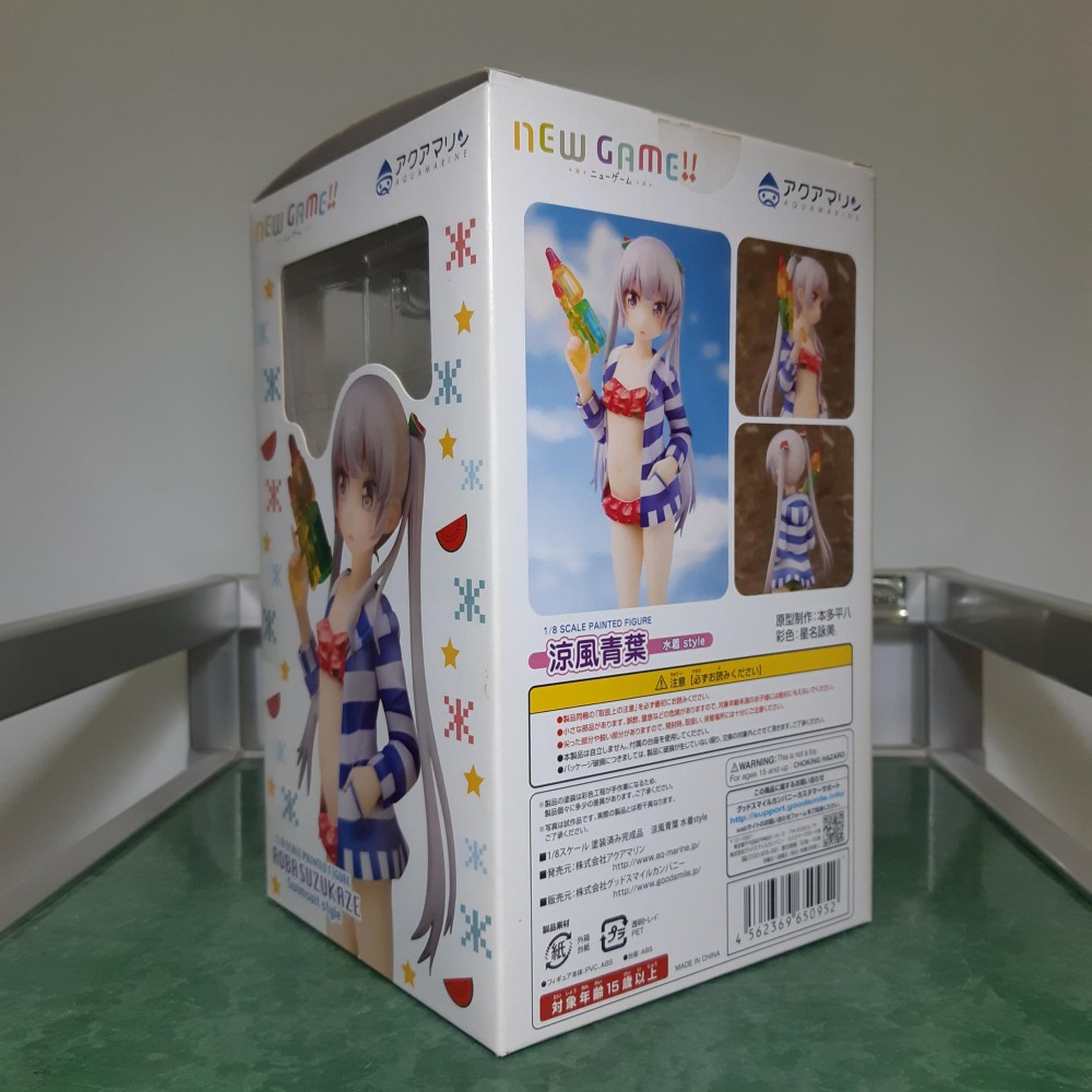 代理版 已拆 AQUAMARINE NEW GAME! 涼風青葉 泳裝 1/8 PVC 完成品-細節圖2
