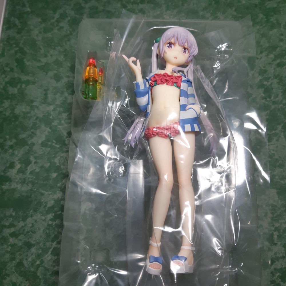 代理版 已拆 AQUAMARINE NEW GAME! 涼風青葉 泳裝 1/8 PVC 完成品-細節圖4