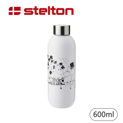 丹麥Stelton│嚕嚕米 Moomin x Keep Cool 隨身瓶-白色-750ml