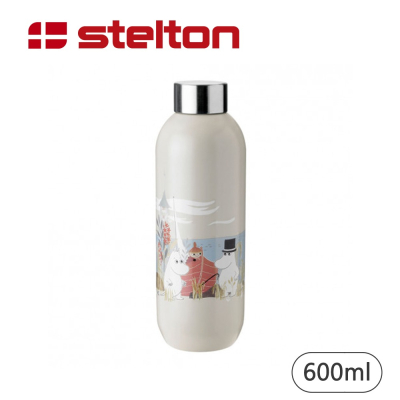 丹麥Stelton│嚕嚕米 Moomin x Keep Cool 隨身瓶-沙色-750ml