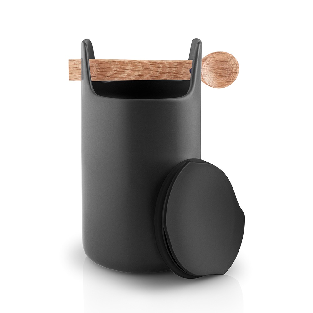 丹麥Eva Solo│收納工具筒附蓋+湯匙-20cm-黑-細節圖2