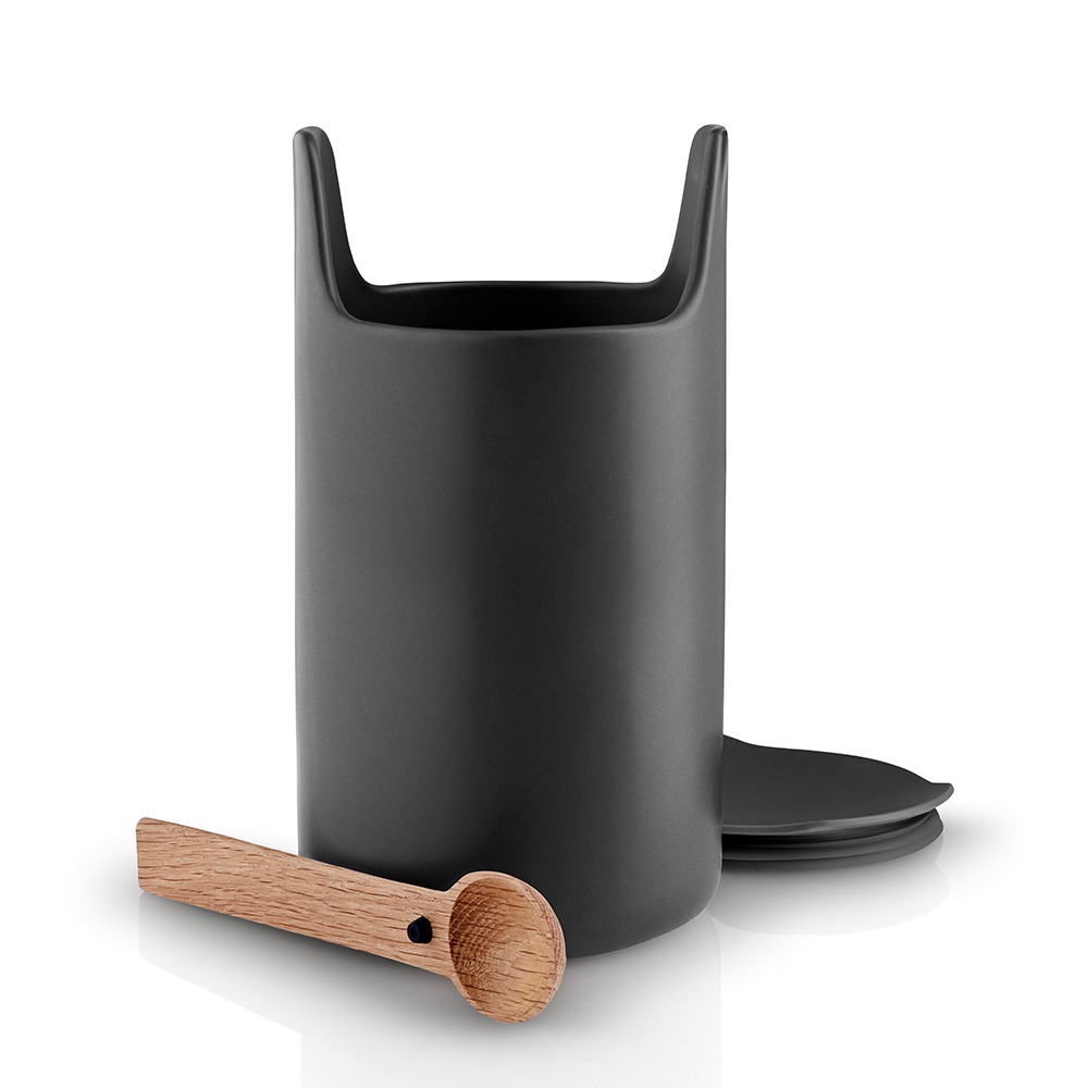 丹麥Eva Solo│收納工具筒附蓋+湯匙-20cm-黑-細節圖4