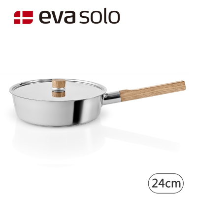 丹麥Eva Solo│Nordic Kitchen不鏽鋼平底鍋24cm-附蓋