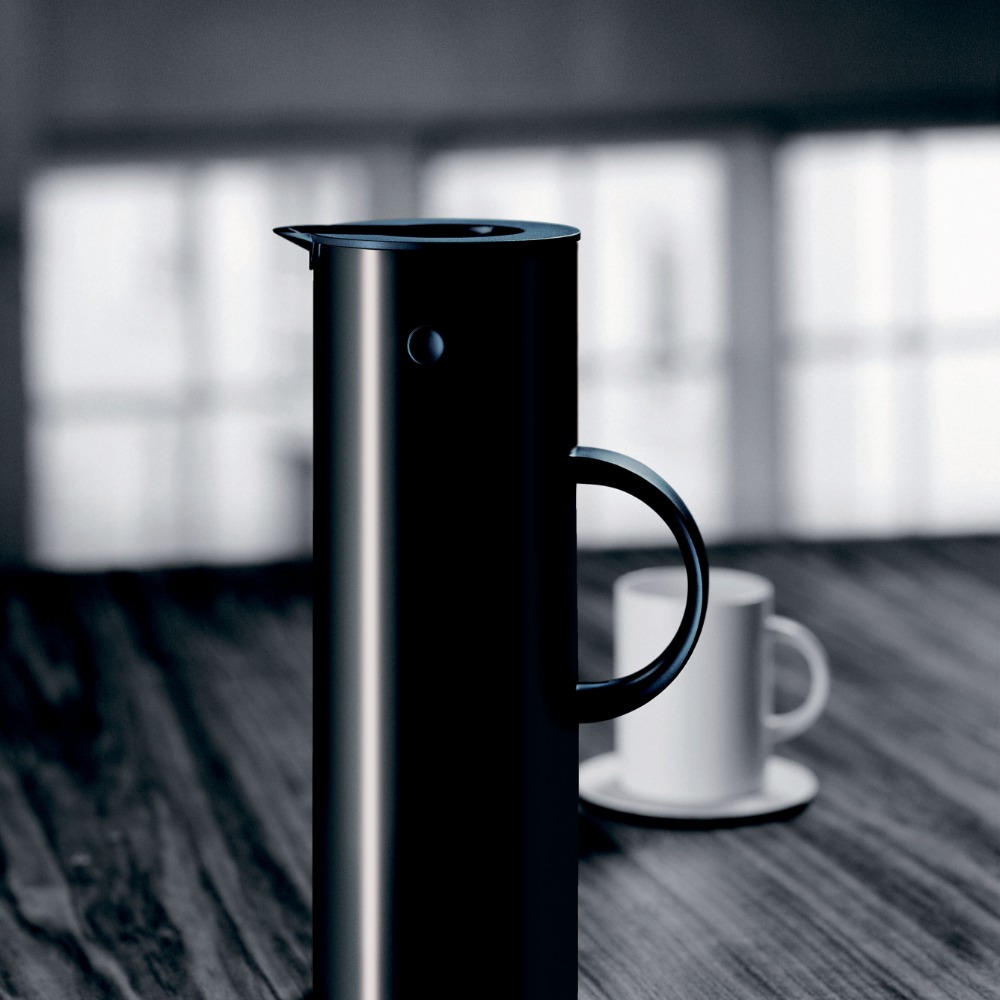 丹麥Stelton│啄木鳥真空保溫壺-亮面黑-1L-細節圖4