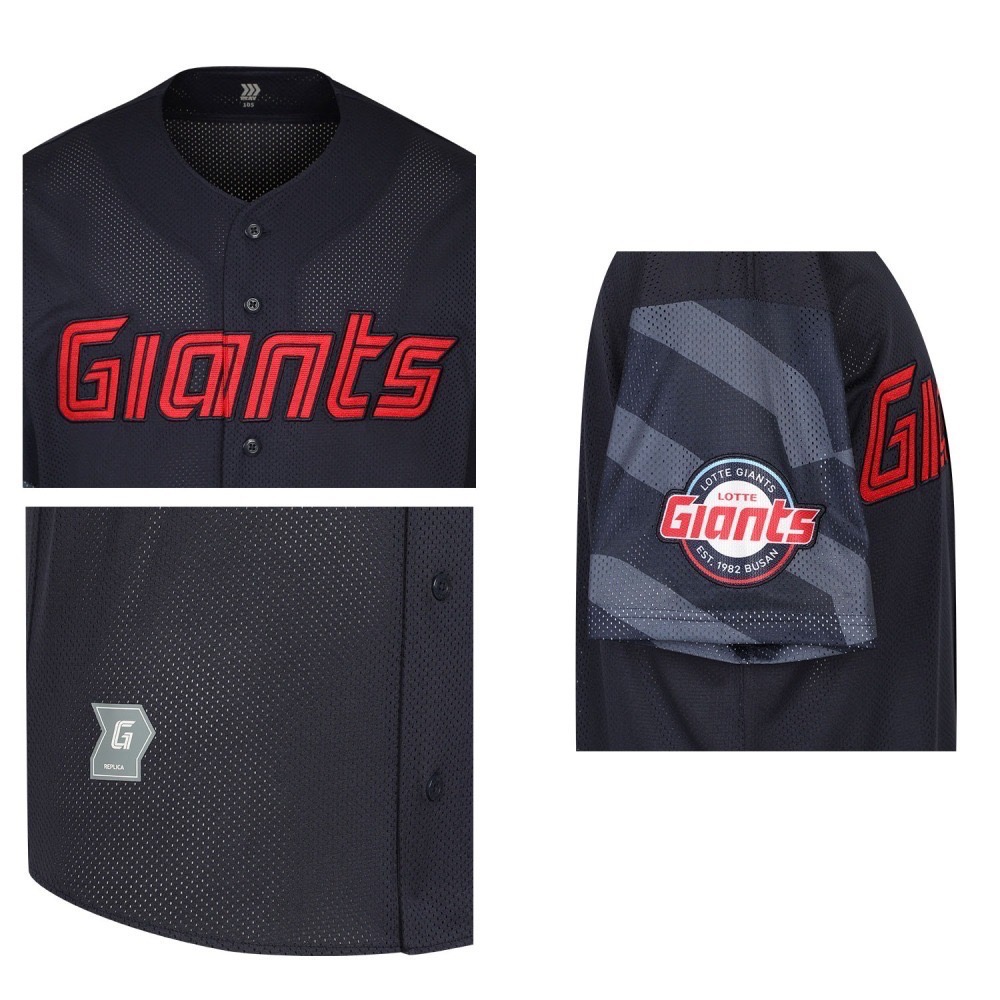 【現貨】KBO 韓國職棒 樂天巨人 2025年 球迷版球衣 客場藍 客製化燙字 94號 睦那京 105號(XL)-細節圖5