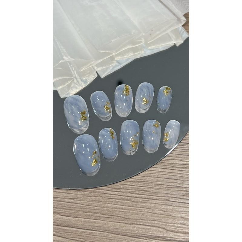 穿戴甲 手工穿戴甲 美甲 小資系列 漫天雲海-細節圖4