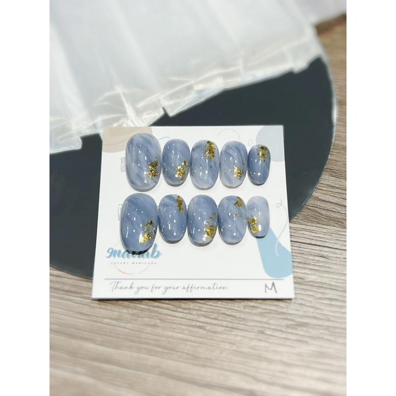 穿戴甲 手工穿戴甲 美甲 小資系列 漫天雲海-細節圖5