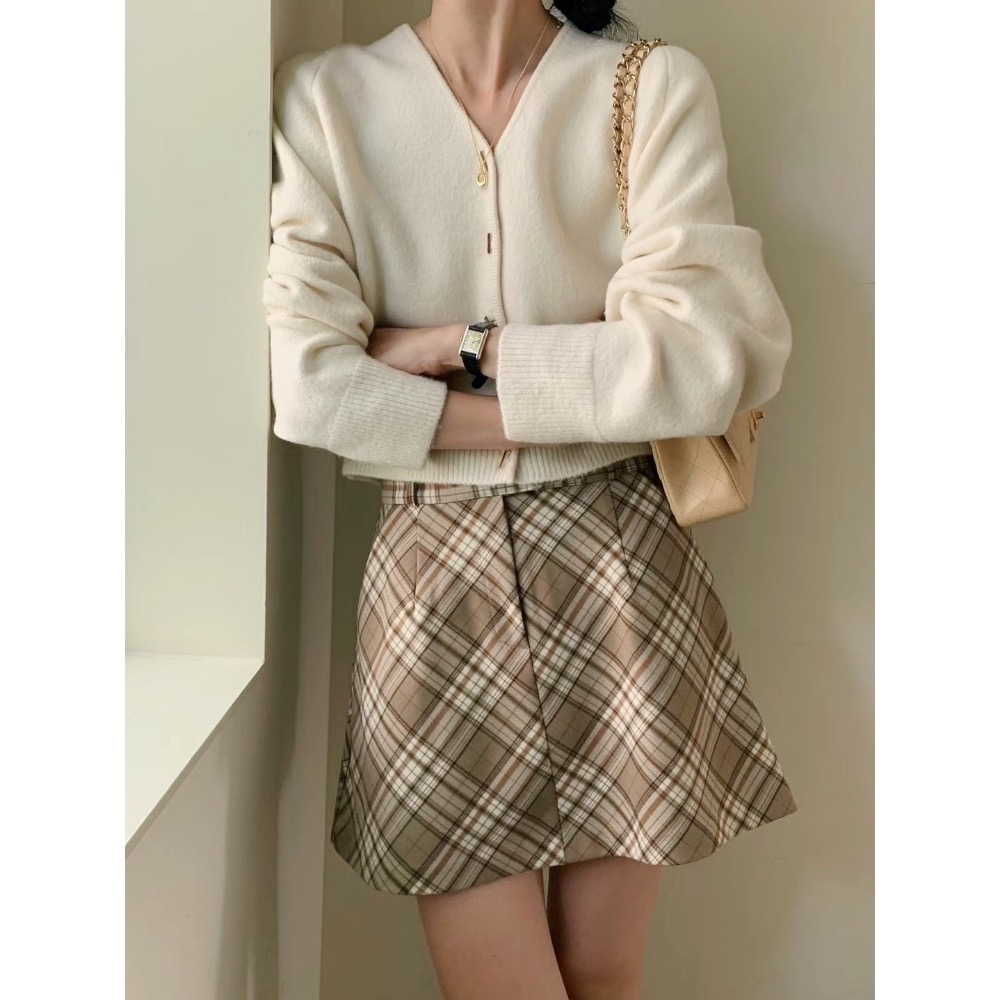 台中現貨202512正韓🇰🇷空運 復古長方金釦💘一見鍾情 闆娘自留 特色混色毛料毛衣外套 3色 經典款-細節圖2