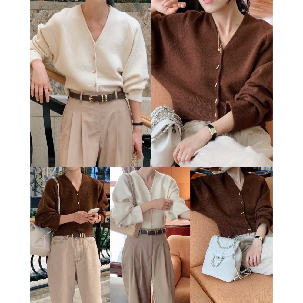 台中現貨202512正韓🇰🇷空運 復古長方金釦💘一見鍾情 闆娘自留 特色混色毛料毛衣外套 3色 經典款-細節圖6