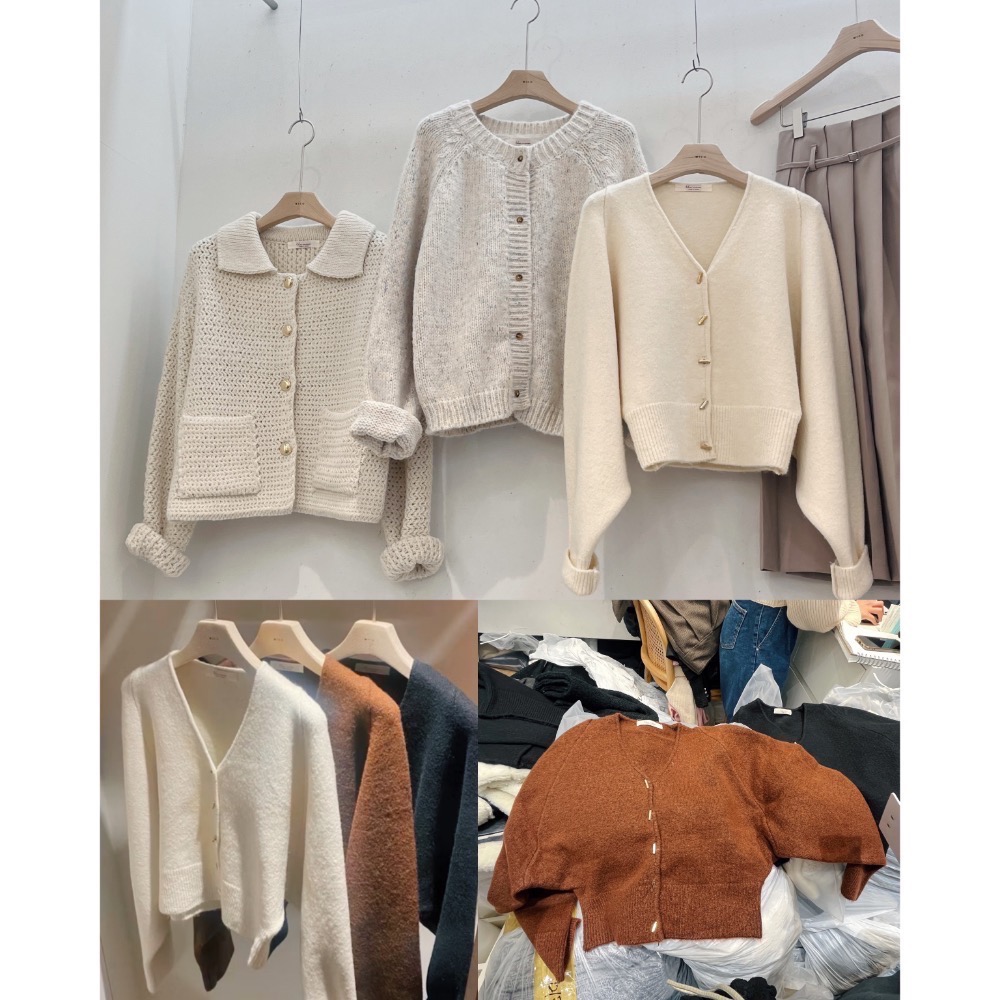 台中現貨202512正韓🇰🇷空運 復古長方金釦💘一見鍾情 闆娘自留 特色混色毛料毛衣外套 3色 經典款-細節圖7