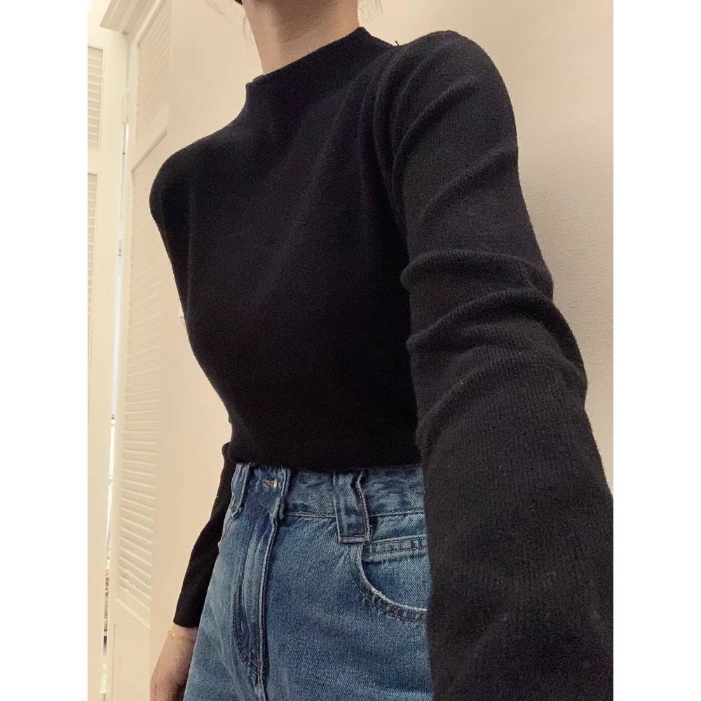 202512歐洲旅拍新品💘台中現貨 抗起球面料 包色打底衣 闆娘自留款-細節圖3