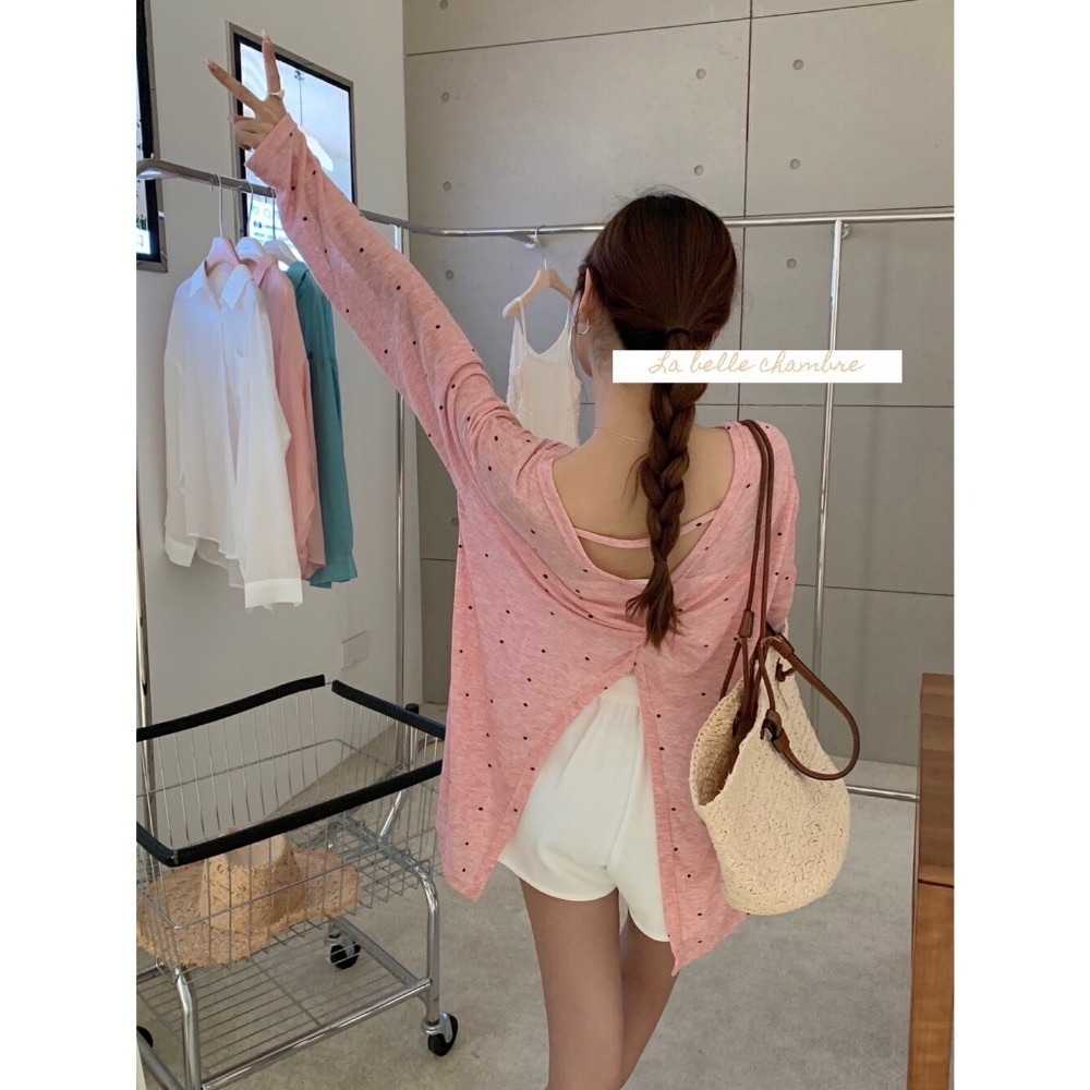 台中現貨 這件闆娘有夠喜歡 很喜歡抓皺開衩跟頸鏈穿法🤍cp值很高 大推🖤🤍🩶三色-細節圖5