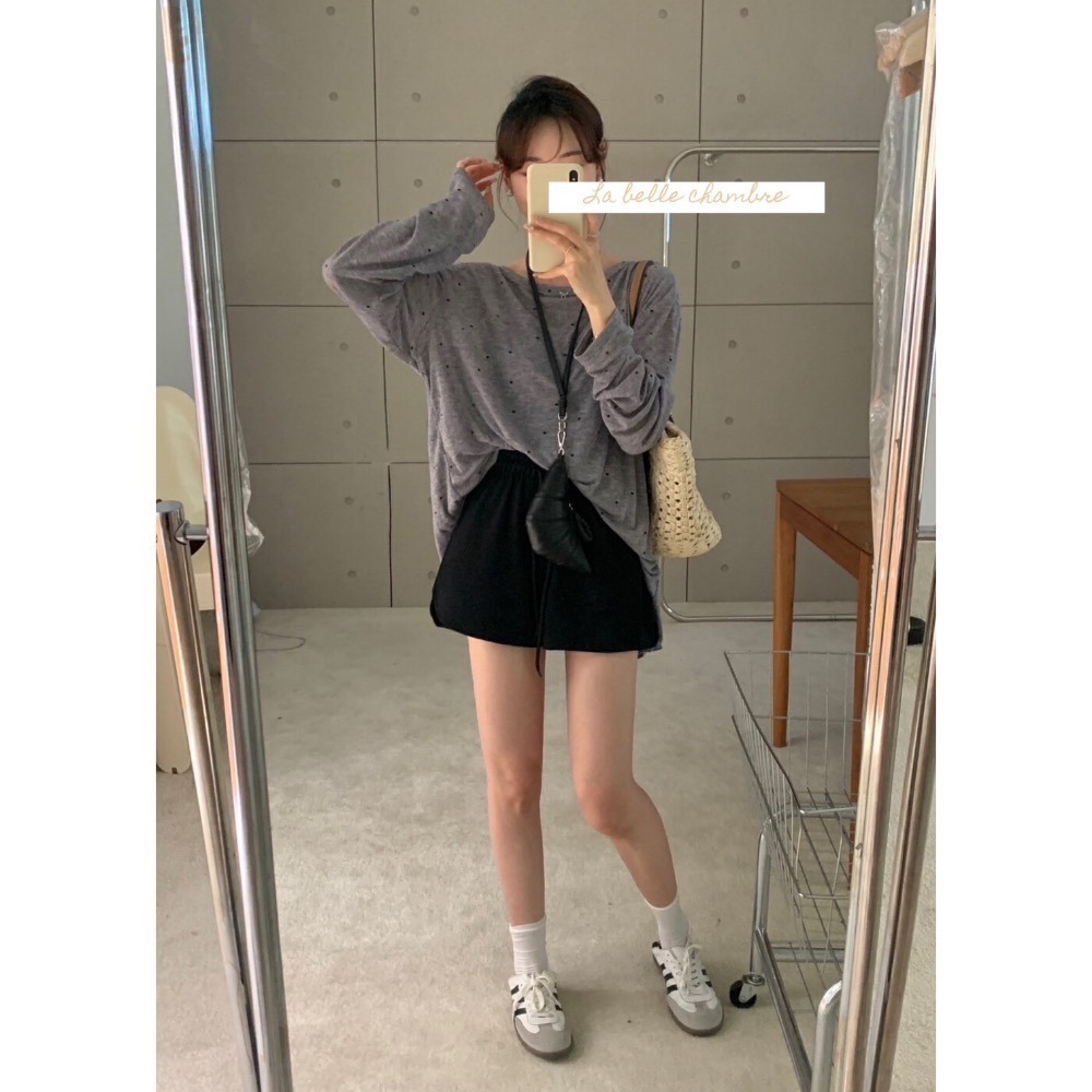 台中現貨 這件闆娘有夠喜歡 很喜歡抓皺開衩跟頸鏈穿法🤍cp值很高 大推🖤🤍🩶三色-細節圖7