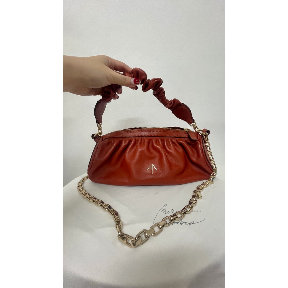 免運實拍 MANU Atelier 土耳其箭頭包 2WAY 雙背帶 抓皺 雲朵包 鍊條-細節圖2