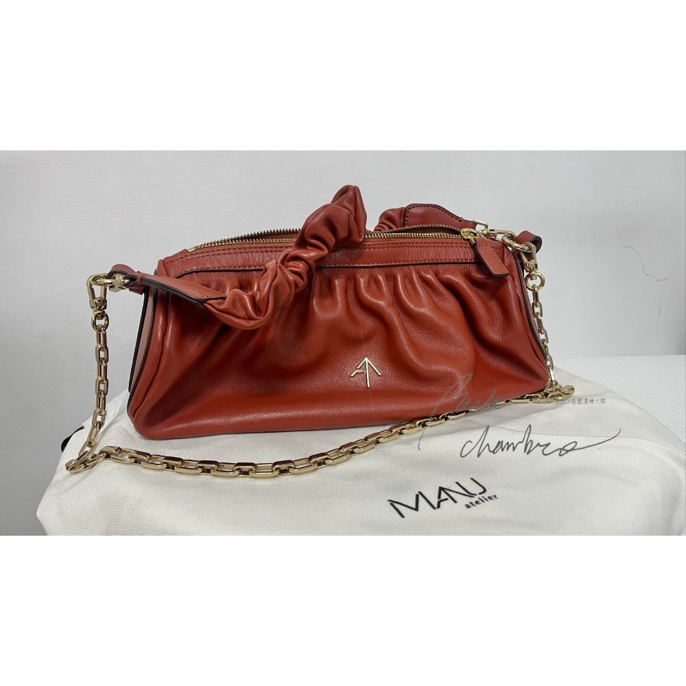 免運實拍 MANU Atelier 土耳其箭頭包 2WAY 雙背帶 抓皺 雲朵包 鍊條-細節圖11