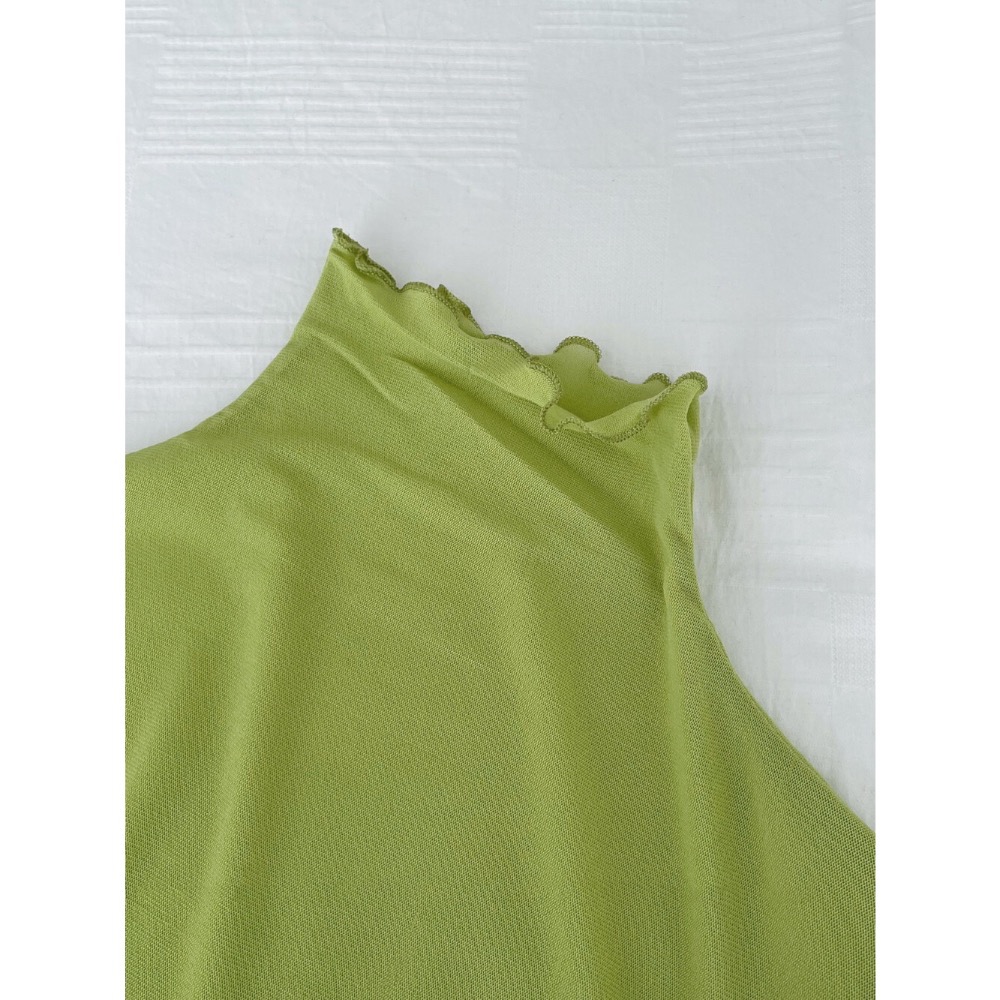 台中現貨⚡️韓系春夏必搭 彈性 超多色木耳邊堆堆領網紗長袖薄款上衣修身顯瘦打底衫-細節圖10