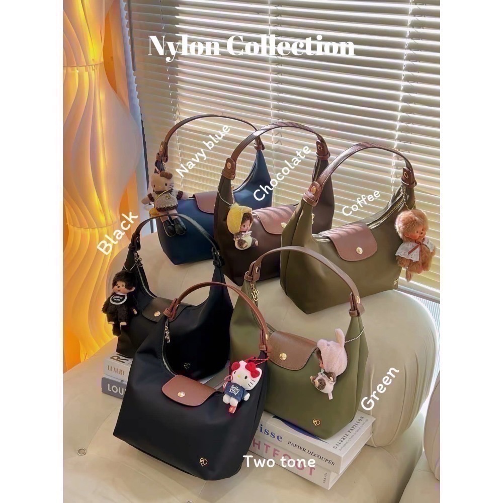 台中現貨 泰國Pony包品牌 大號MoYa 任2顆折100 尼龍材質/金釦 掀蓋腋下包 多背法 手提/肩背/斜跨-細節圖7