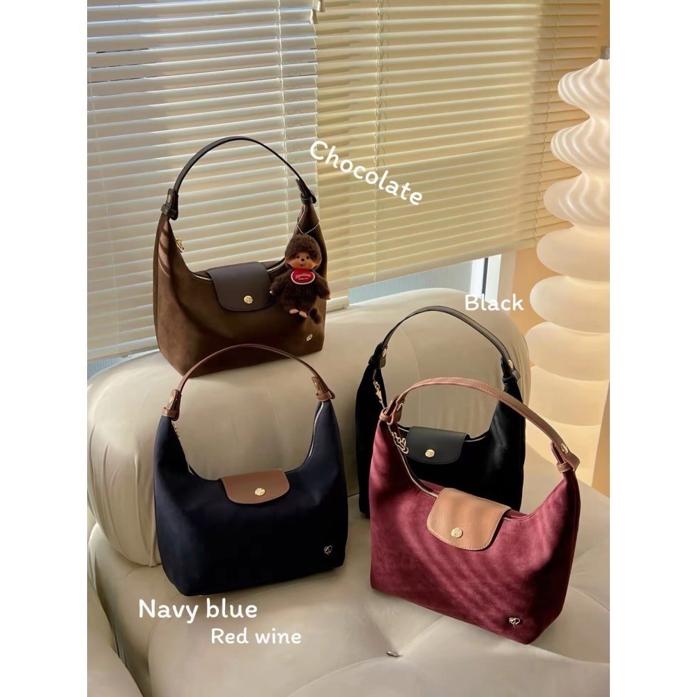 泰國Pony包品牌 大號MoYa 任2顆折100 麂皮材質 掀蓋腋下包 多背法 手提/肩背/斜跨-細節圖5