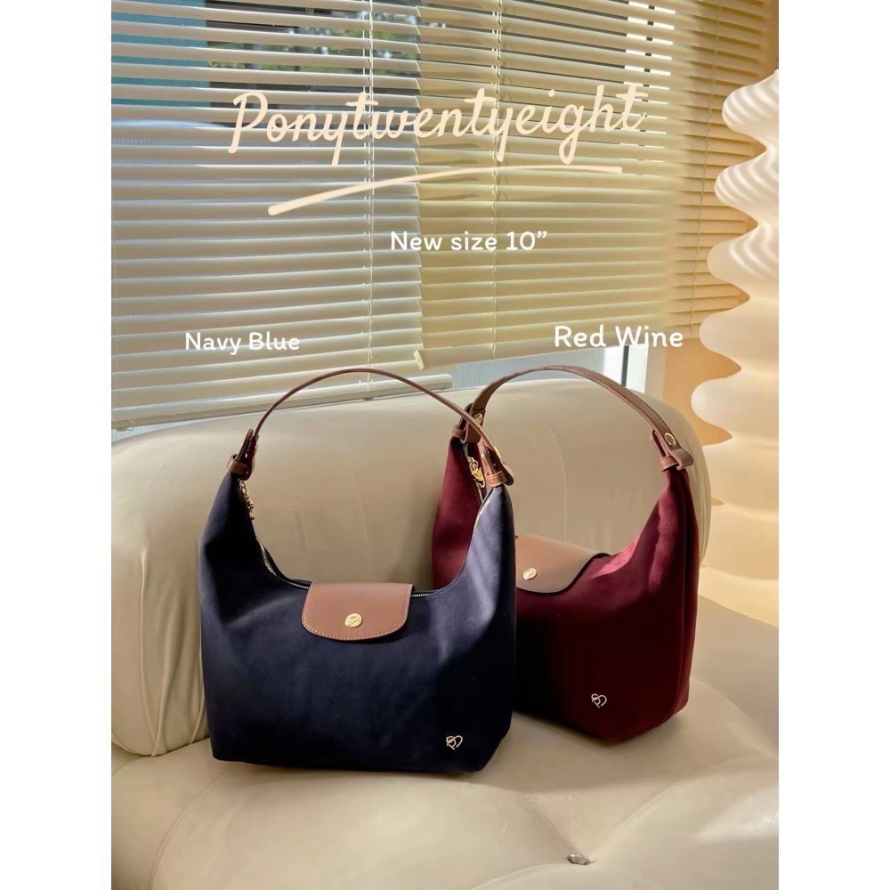 泰國Pony包品牌 大號MoYa 任2顆折100 麂皮材質 掀蓋腋下包 多背法 手提/肩背/斜跨-細節圖10