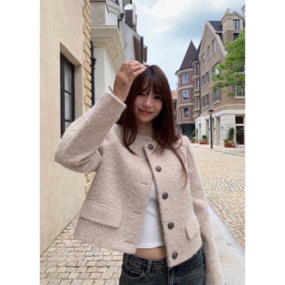 ［台中現貨⚡️］202512小資💘千金小香風～毛呢質感短版外套 $890 4色-細節圖5