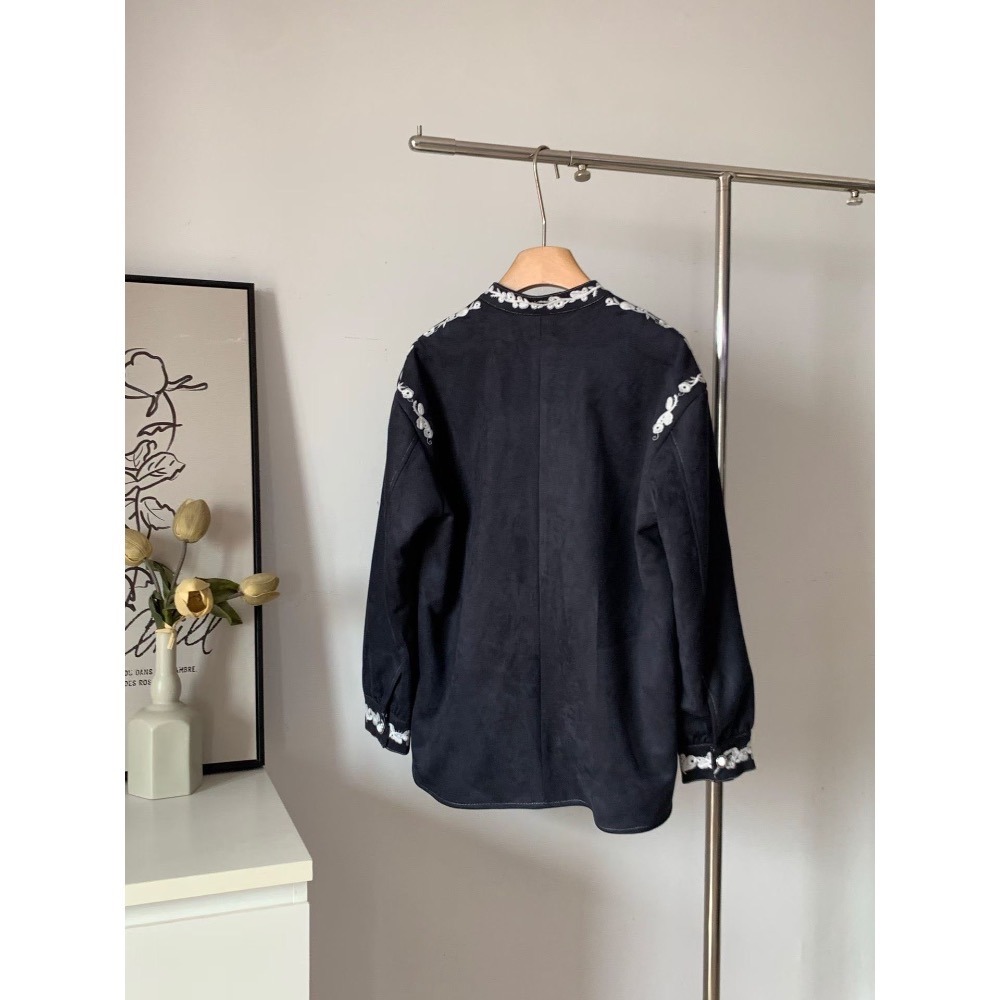 ［台中現貨⚡️］202511小資💘獨家設計師款 漫步香榭～重工設計感刺繡外套-細節圖10