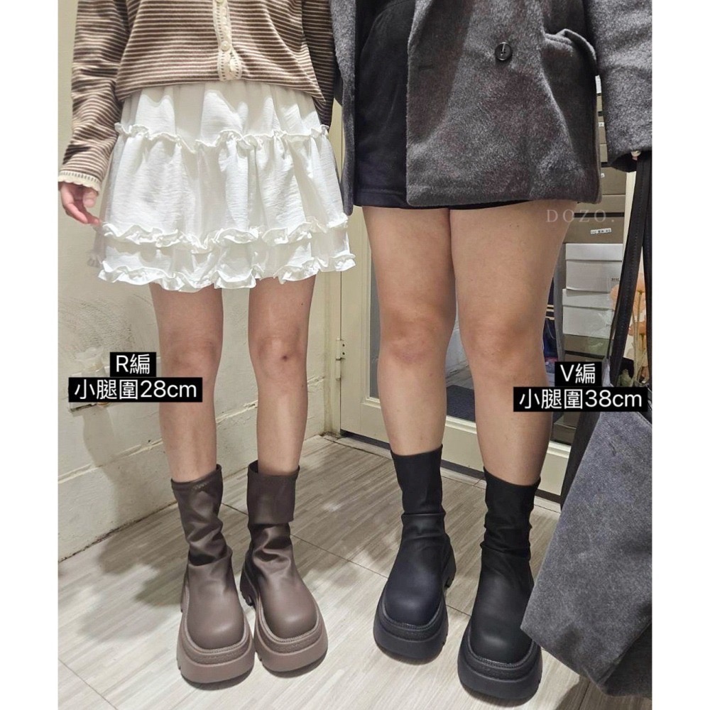 202512小資💘小編實穿包色 外銷韓國超舒服舒適厲害短靴 直接穿出女團長直腿~激瘦皮革厚底短靴36-40-細節圖10
