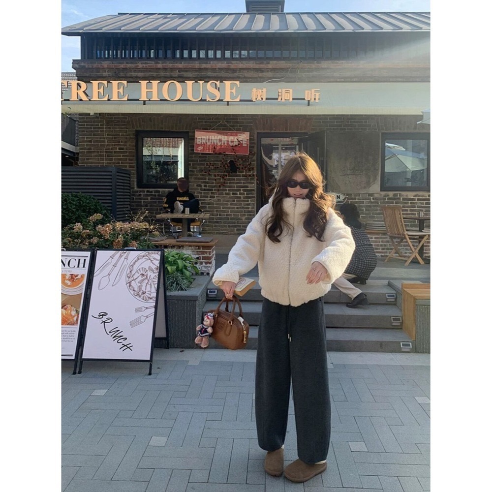 202511小資💘彎刀休閒褲 顯瘦鬆緊腰圍 大屁屁友善 不貼腿貼臀又顯瘦保暖 2色 SML-細節圖4