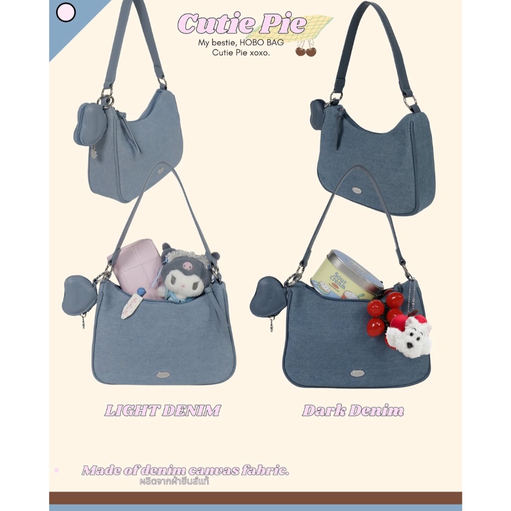 現貨 泰國8angles包品牌 cutie pie  送愛心小包 麂皮PU 拉鍊hobo腋下包 多背法-細節圖10