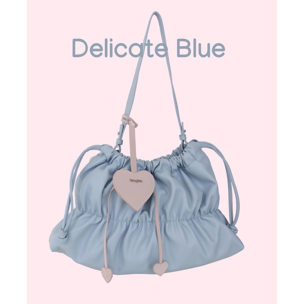 泰國8angles包品牌 Noodle 大容量 iPAID 送愛心掛飾 麂皮PU 拉鍊 雲朵包 餃子包-細節圖11