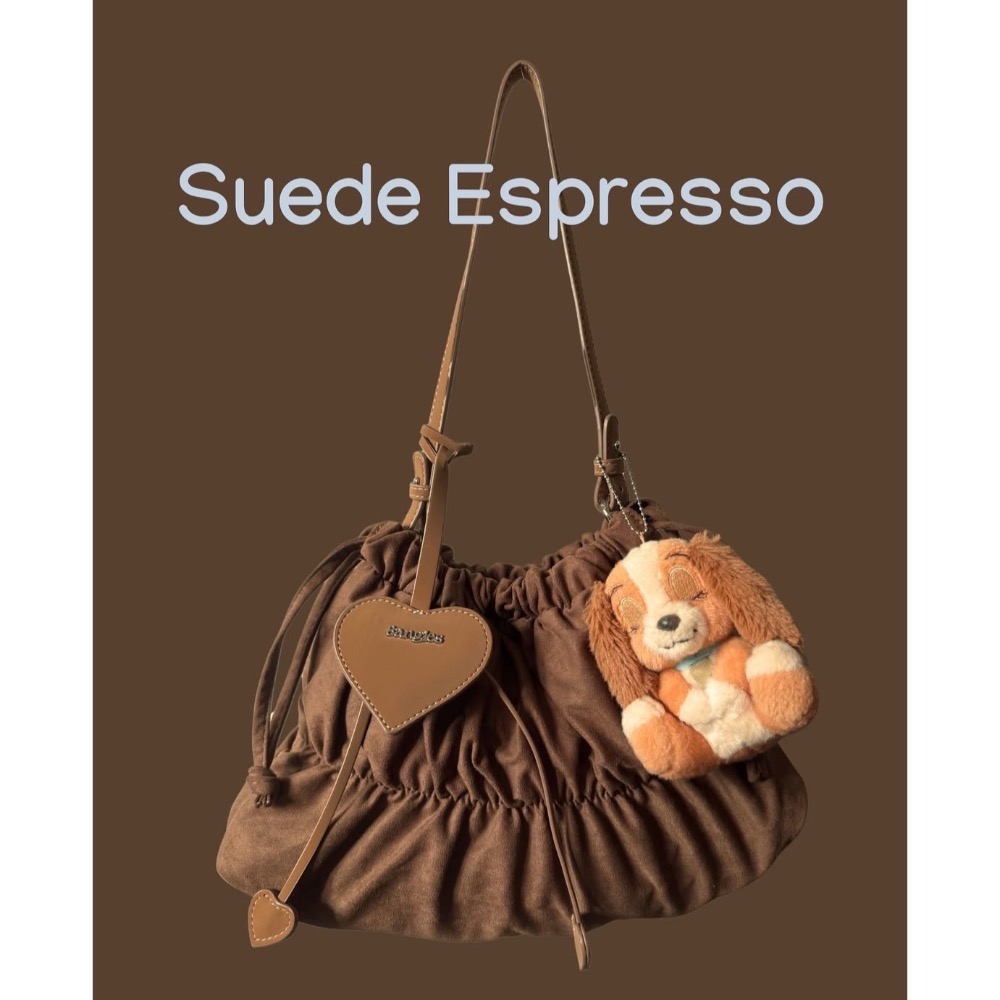 台中現貨 泰國8angles包品牌 Noodle 大容量 iPAID 送愛心掛飾 麂皮PU 拉鍊 雲朵包 餃子包-規格圖11