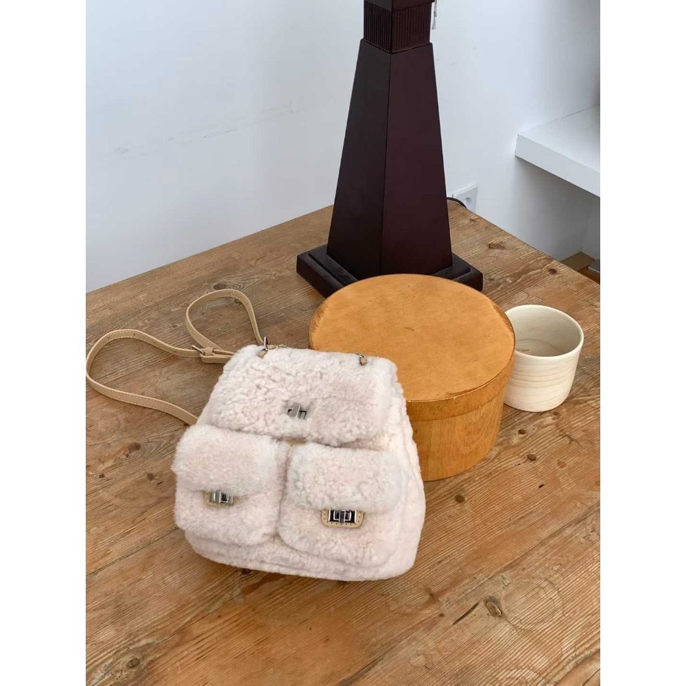 202511正韓🇰🇷小香風小羔羊雙肩包 皮穿鍊 多背法-規格圖11