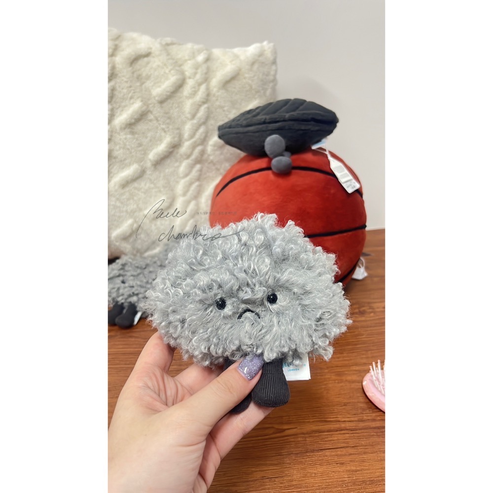 台中現貨⚡️氣噗噗烏雲☁️ 預購溫柔白雲Jellycat吊飾/鑰匙圈-細節圖3