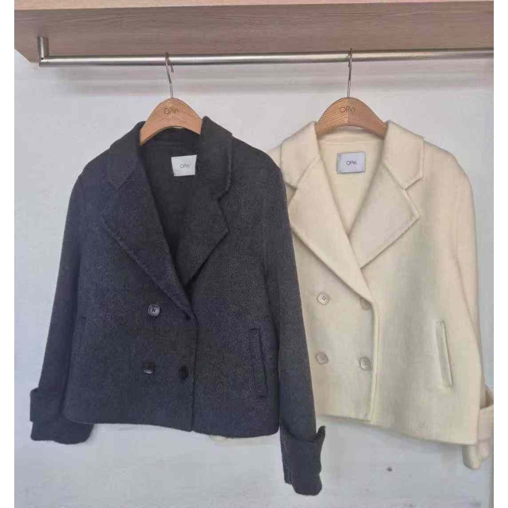 202511正韓🇰🇷100%羊毛🐑幹練短版大衣西裝外套 2色-細節圖7