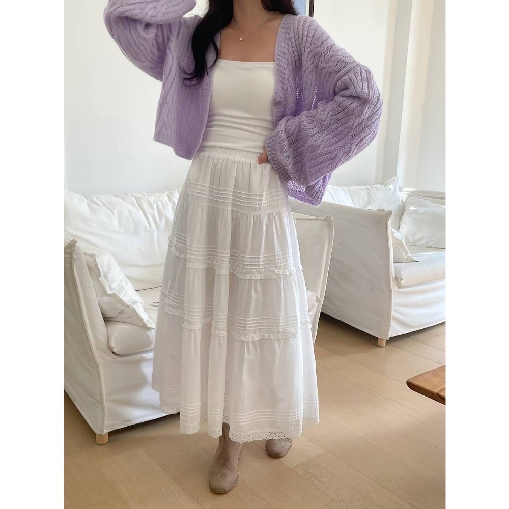 202511百元正韓🇰🇷寬鬆鉤針織鏤空顯瘦大v領 大胸友善 兩穿上衣外套 2色-細節圖5