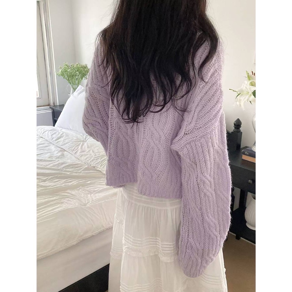 202511百元正韓🇰🇷寬鬆鉤針織鏤空顯瘦大v領 大胸友善 兩穿上衣外套 2色-細節圖6
