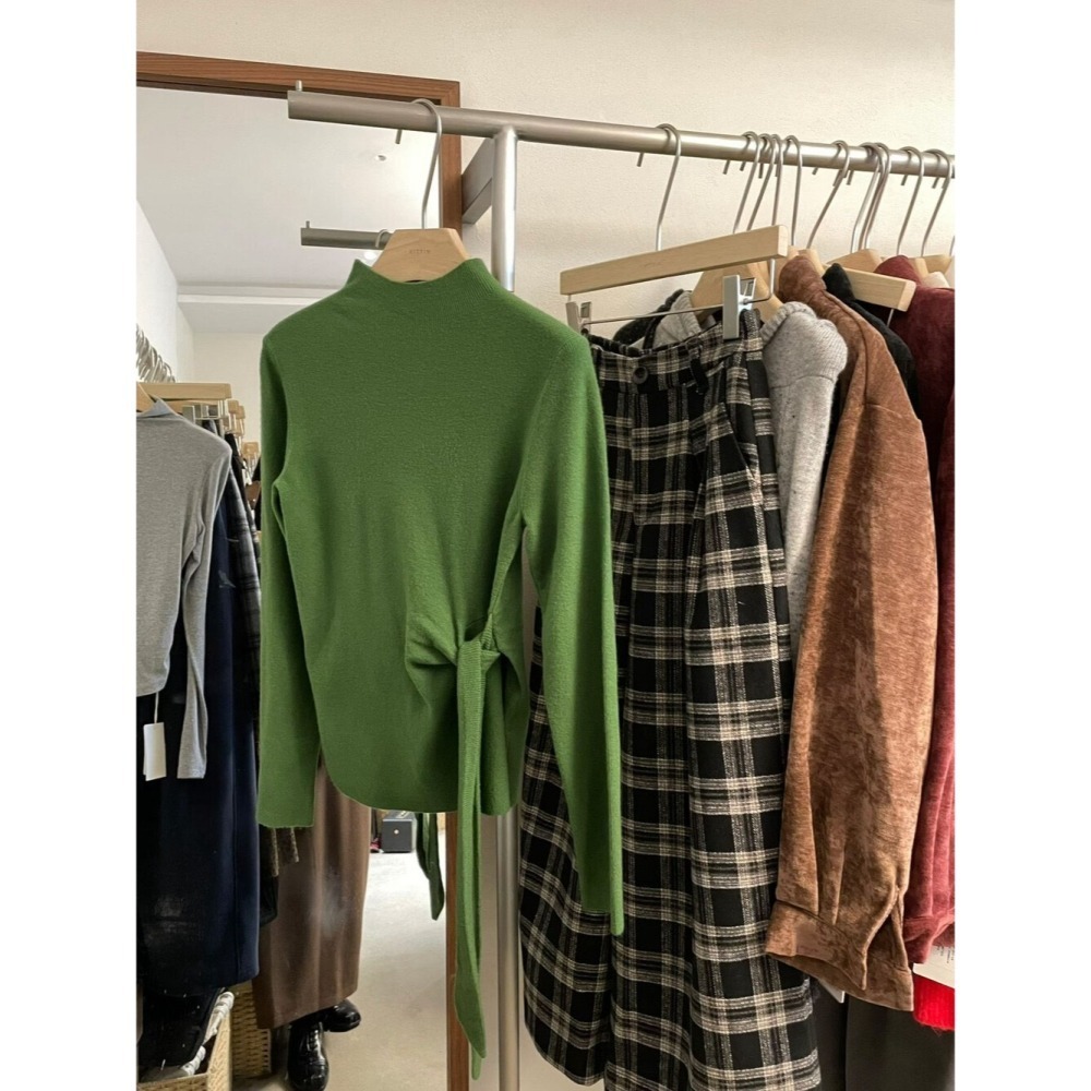 ［台中現貨⚡️］202511小資💘 純色內搭最推 每年必買針織上衣 萊賽爾羊毛綁代半高領針織毛衣 10%羊毛-細節圖9