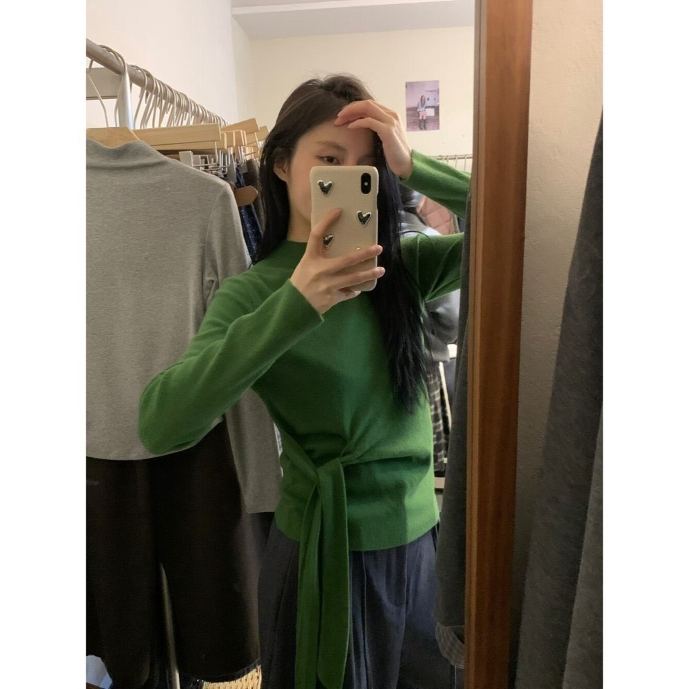 ［台中現貨⚡️］202512歐洲旅拍新品💘 純色內搭最推 每年必買針織上衣 萊賽爾羊毛綁代半高領針織毛衣 10%羊毛-規格圖11