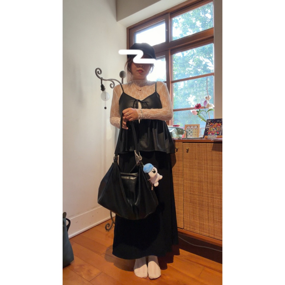 ［台中現貨⚡️］202511小資💘廠商訂製款✨激瘦真的不一樣 高腰側開衩超修飾毛呢長裙  深灰/黑色 2色-細節圖5