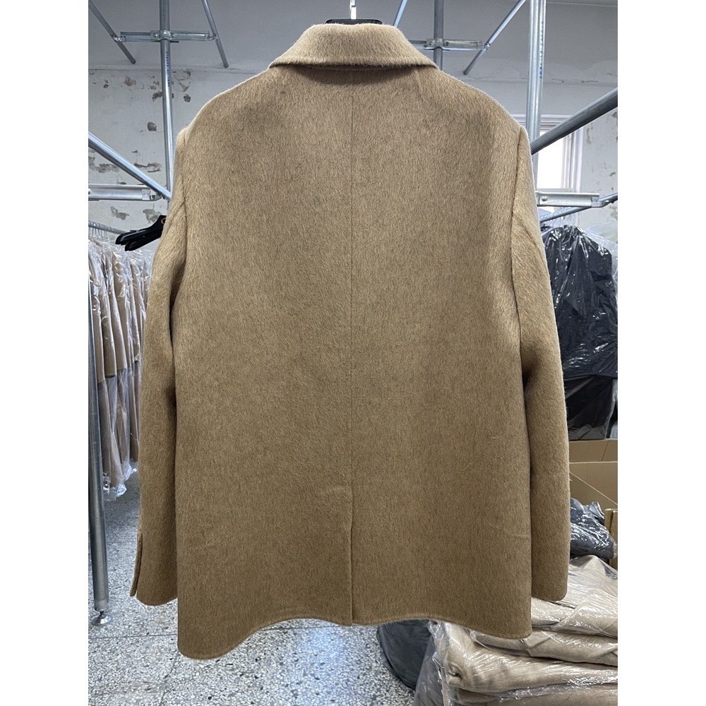 202512小資💘超韓高級感雙面毛呢駝色大衣西裝外套 含70%羊毛 小個子友善 SM-細節圖9