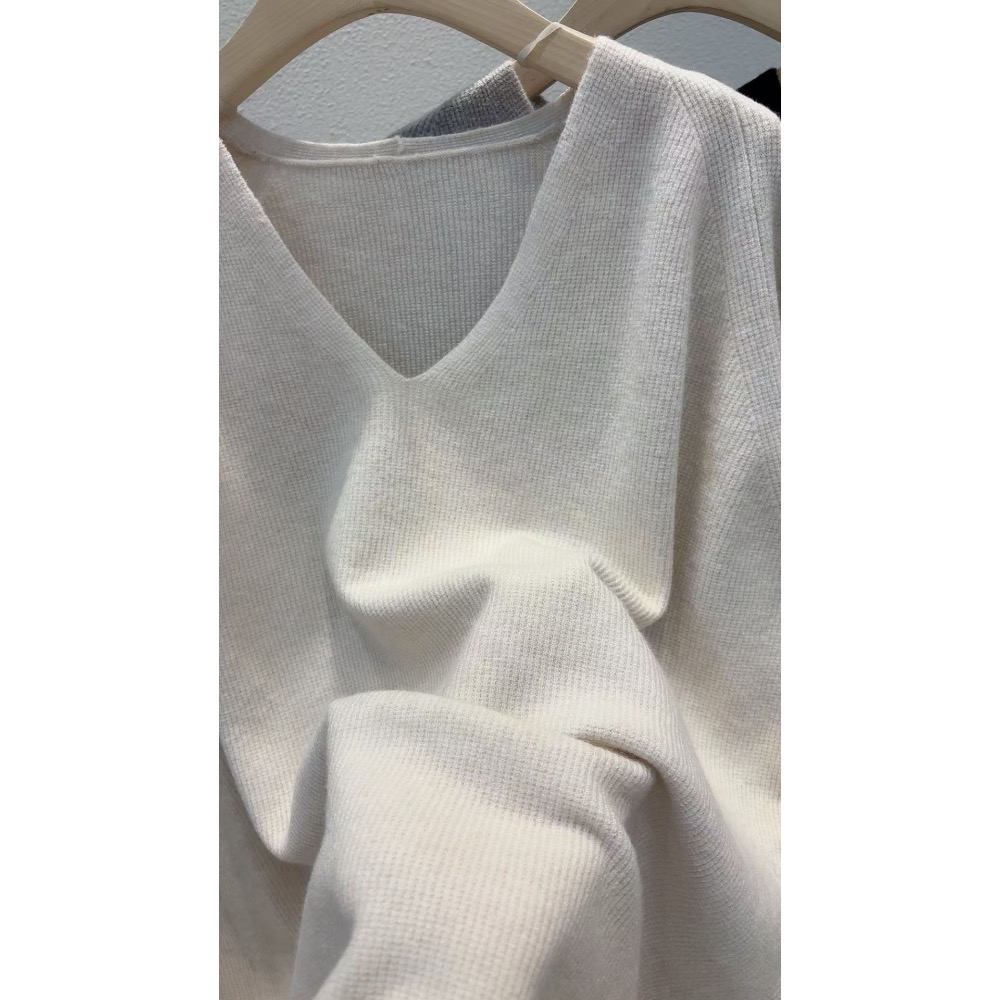 202511百元正韓🇰🇷顯瘦百搭 肉肉手臂 圓領 v領 薄針織短袖毛衣 可四季-細節圖7