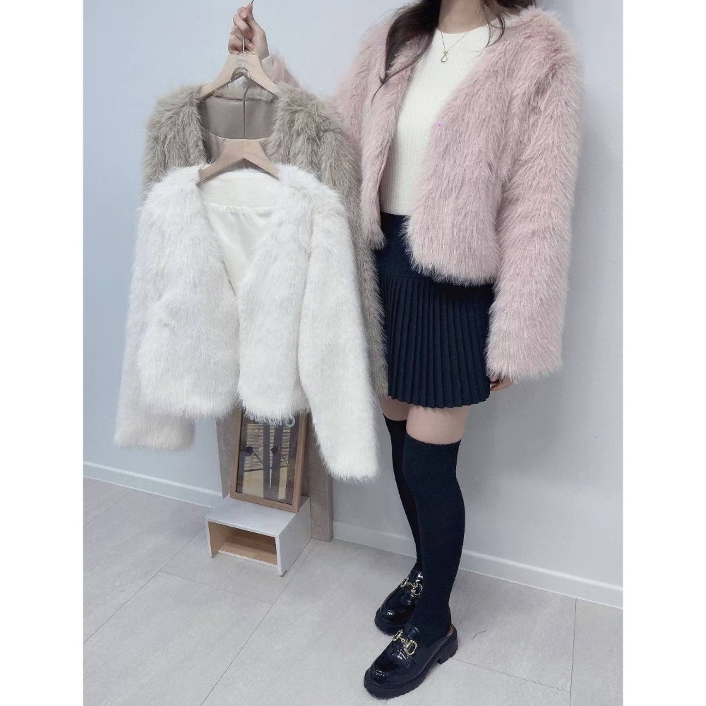 202511百元正韓🇰🇷高貴不貴 毛毛貴氣假皮草外套 3色-細節圖4